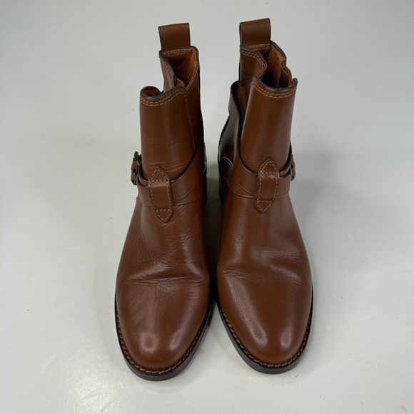 Coach Brown Leather Ankle Boots Size 7.5 - Picture 4 of 8